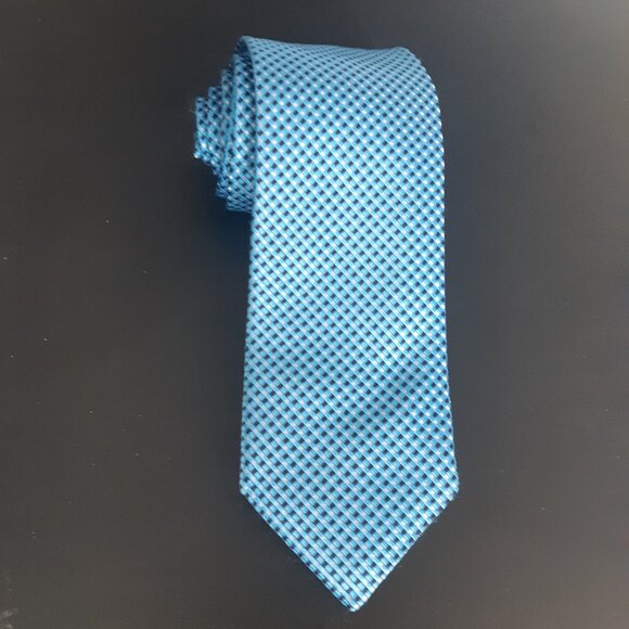 Canali 100% Silk Men's Tie, Navy, Light Blue & White - Picture 2 of 8